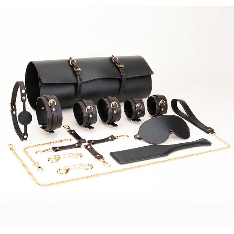 Adora Erotica Gold Chain Bondage Kit - Dynamis Edition - Black